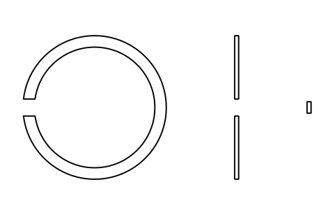 Aperçu du symbole Segment d'arrêt D 22 (0, 2, 3, 4), bloc BSR_R_0234_22