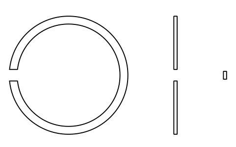 Aperçu du symbole Segment d'arrêt D 28 (0, 2, 3, 4), bloc BSR_R_0234_28