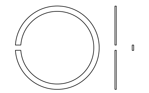 Aperçu du symbole Segment d'arrêt D 58 (0, 2, 3, 4), bloc BSR_R_0234_58