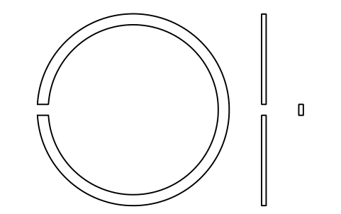 Aperçu du symbole Segment d'arrêt D 65 (0, 2, 3, 4), bloc BSR_R_0234_65