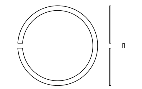 Aperçu du symbole Segment d'arrêt D 75 (0, 2, 3, 4), bloc BSR_R_0234_75