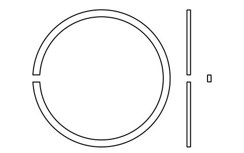 Aperçu du symbole Segment d'arrêt D 90 (0, 2, 3, 4), bloc BSR_R_0234_90