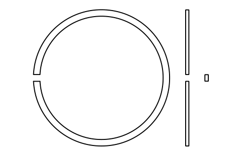 Aperçu du symbole Segment d'arrêt D 95 (0, 2, 3, 4), bloc BSR_R_0234_95