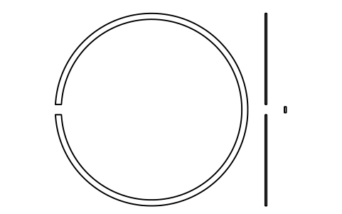 Aperçu du symbole Segment d'arrêt D 125 (18, 19), bloc BSR_R_1819_125