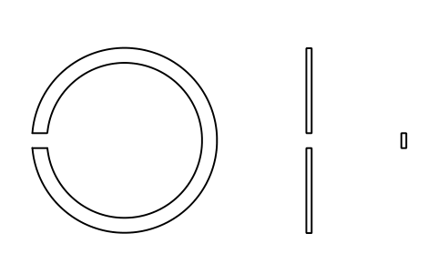 Aperçu du symbole Segment d'arrêt D 22 (18, 19), bloc BSR_R_1819_22