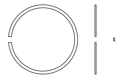 Aperçu du symbole Segment d'arrêt D 45 (18, 19), bloc BSR_R_1819_45
