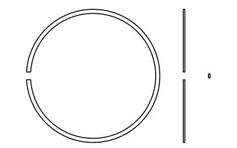Aperçu du symbole Segment d'arrêt D 65 (18, 19), bloc BSR_R_1819_65
