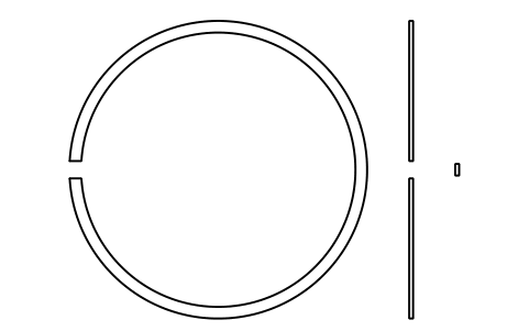 Aperçu du symbole Segment d'arrêt D 80 (18, 19), bloc BSR_R_1819_80