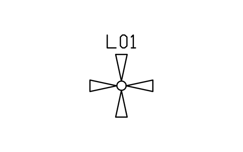 Ceiling fan sembolünün önizlemesi, blok BEP_FAN_CEILING