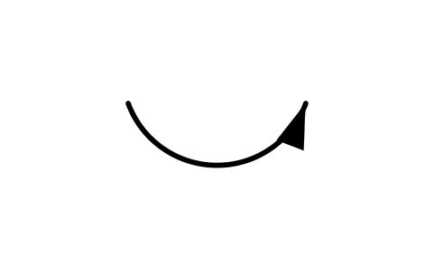 Preview of the Curved arrow, pair, below symbol, block CHM_A_CURVE_DN
