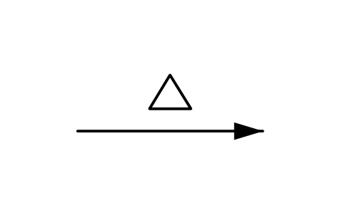 Preview of the Arrow with heat sign symbol, block CHM_A_HEAT