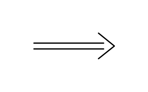 Preview of the Retrosynthetic arrow symbol, block CHM_A_RETRO
