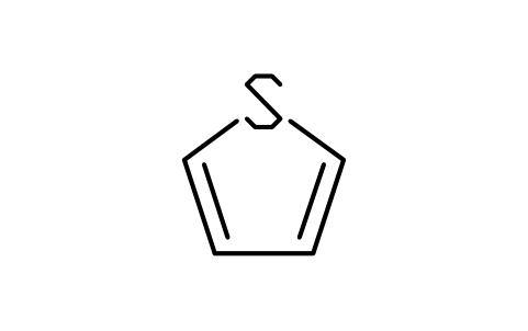 Preview of the Thiophene symbol, block CHM_H_THIOPHENE