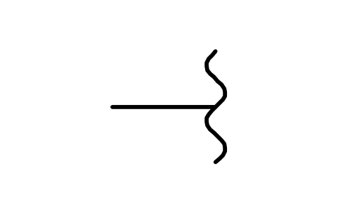 Preview of the Attachment point (wavy line) symbol, block CHM_M_ATTACH