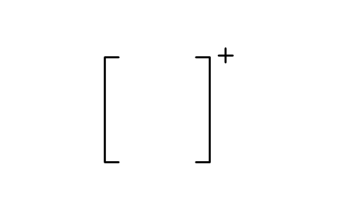 Preview of the Brackets with charge symbol, block CHM_M_BRKCHARGE
