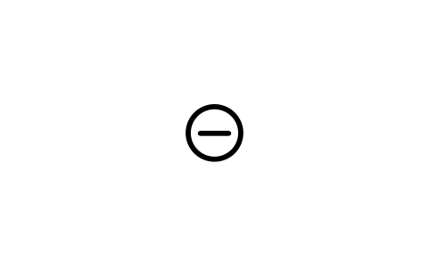 Preview of the Minus in circle symbol, block CHM_M_MINUS_C