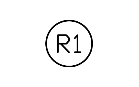 Preview of the R group label symbol, block CHM_M_RLABEL