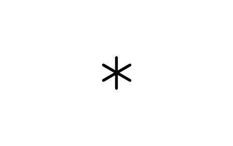 Preview of the Stereocentre asterisk symbol, block CHM_M_STAR