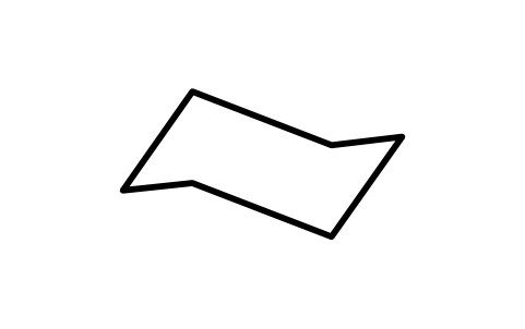 Preview of the Cyclohexane, chair symbol, block CHM_P_CHAIR