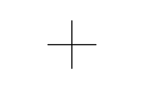 Preview of the Fischer projection cross symbol, block CHM_P_FISCHER