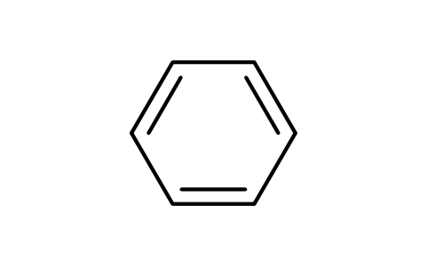 Preview of the Benzene, flat top Kekule symbol, block CHM_R_BENZENE_F