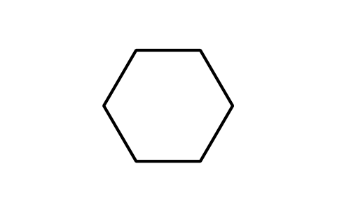 Preview of the Cyclohexane, flat top symbol, block CHM_R_C6_FLAT