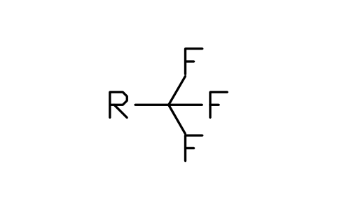 Preview of the Trifluoromethyl symbol, block CHM_S_CF3
