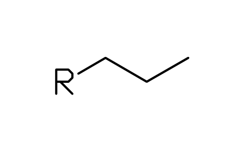 Preview of the n-Propyl symbol, block CHM_S_PROPYL