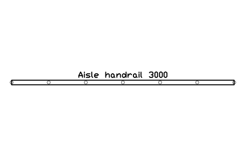 Preview of the Aisle handrail 3000 symbol, block CIN_AISLE_HANDRAIL