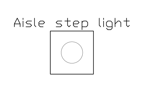 Preview of the Aisle step light symbol, block CIN_AISLE_STEP_LIGHT