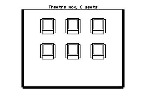 Preview of the Theatre box, 6 seats symbol, block CIN_BOX_6