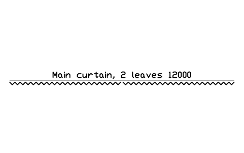 Preview of the Main curtain, 2 leaves 12000 symbol, block CIN_CURTAIN_MAIN