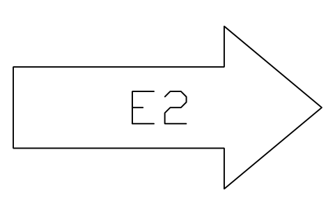 Preview of the Exit route arrow symbol, block CIN_EXIT_ROUTE