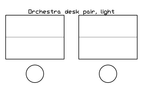 Preview of the Orchestra desk pair, light symbol, block CIN_ORCH_DESK_PAIR