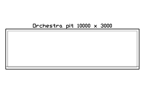 Preview of the Orchestra pit 10000 x 3000 symbol, block CIN_PIT_10000