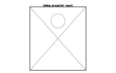 Preview of the Ceiling projector mount symbol, block CIN_PROJ_CEILING_MOUNT