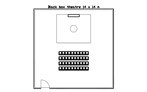 Preview of the Black box theatre 14 x 14 m symbol, block CIN_ROOM_BLACKBOX