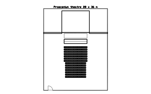 Preview of the Proscenium theatre 28 x 36 m symbol, block CIN_ROOM_PROSCENIUM