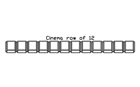 Preview of the Cinema row of 12 symbol, block CIN_ROW_CINEMA_12