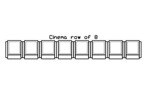 Preview of the Cinema row of 8 symbol, block CIN_ROW_CINEMA_8