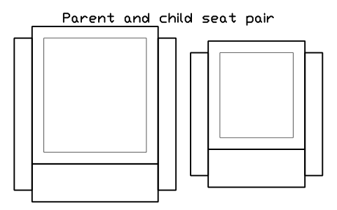 Preview of the Parent and child seat pair symbol, block CIN_SEAT_BOOSTER