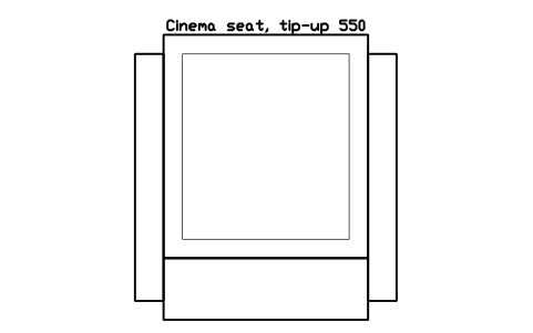 Preview of the Cinema seat, tip-up 550 symbol, block CIN_SEAT_CINEMA