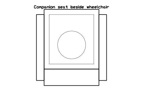 Preview of the Companion seat beside wheelchair symbol, block CIN_SEAT_COMPANION