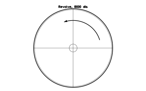 Preview of the Revolve, 8000 dia symbol, block CIN_TURNTABLE_8000