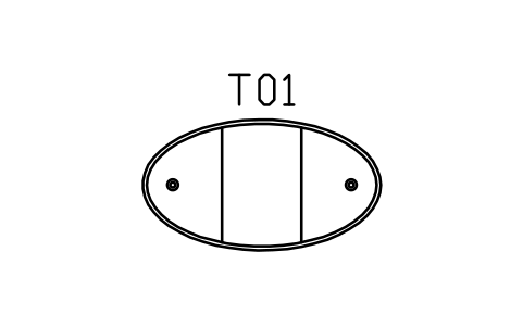 Anteprima del simbolo Tavolo ovale, 2000 x 1100, blocco CLS_TABLE_OVAL_2000