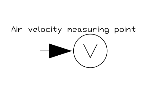 Anteprima del simbolo Air velocity measuring point, blocco CLR_AIR_VELOCITY_POINT