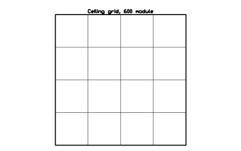 Anteprima del simbolo Ceiling grid, 600 module, blocco CLR_CEILING_GRID