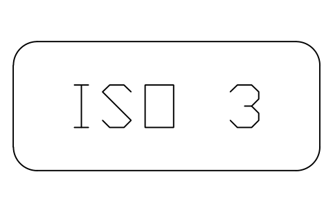 Anteprima del simbolo Air cleanliness class ISO 3, blocco CLR_CLASS_ISO3