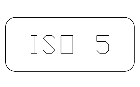 Anteprima del simbolo Air cleanliness class ISO 5, blocco CLR_CLASS_ISO5