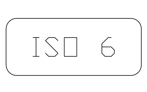 Anteprima del simbolo Air cleanliness class ISO 6, blocco CLR_CLASS_ISO6